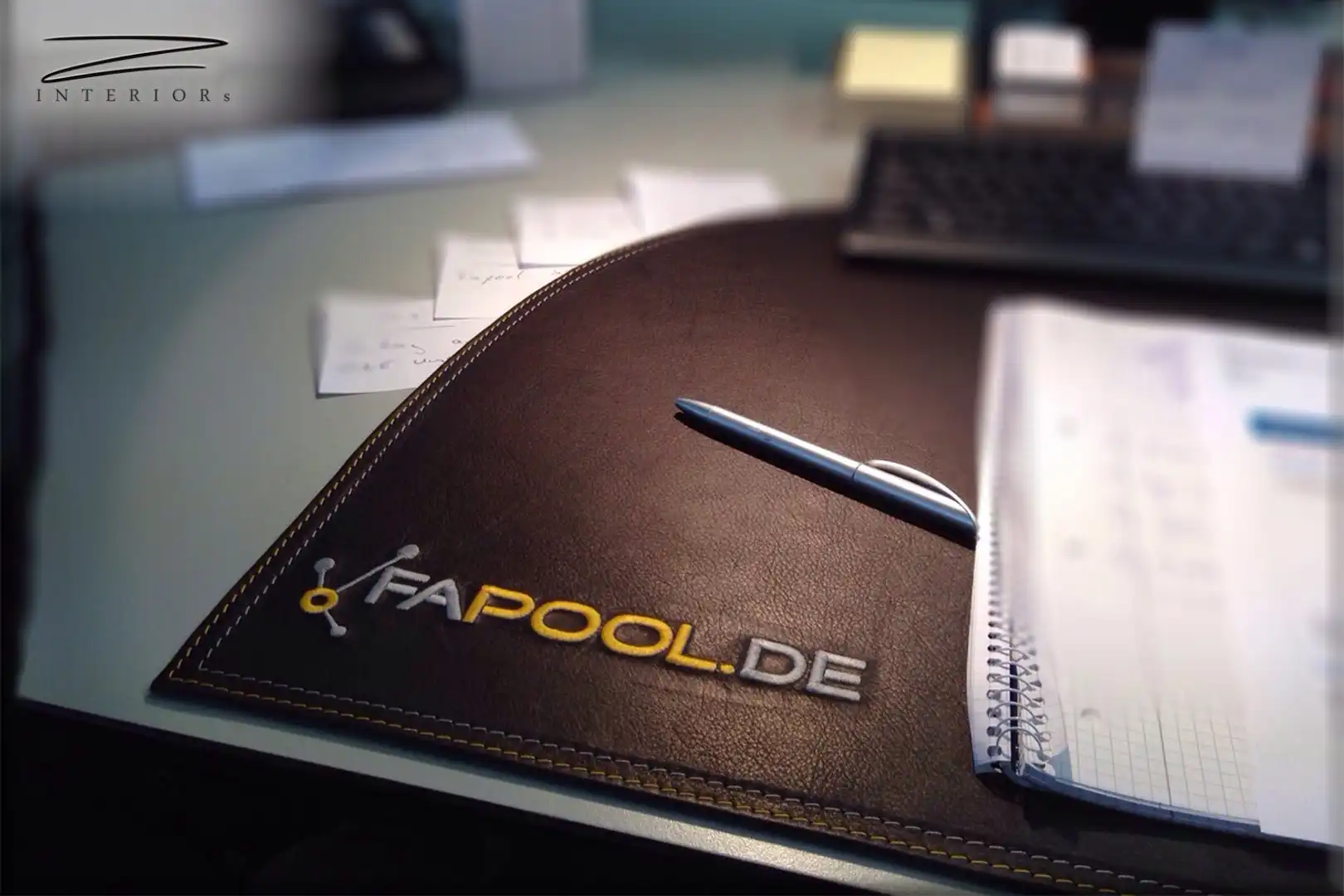 Schreibtischunterlage Echtleder personalisiert