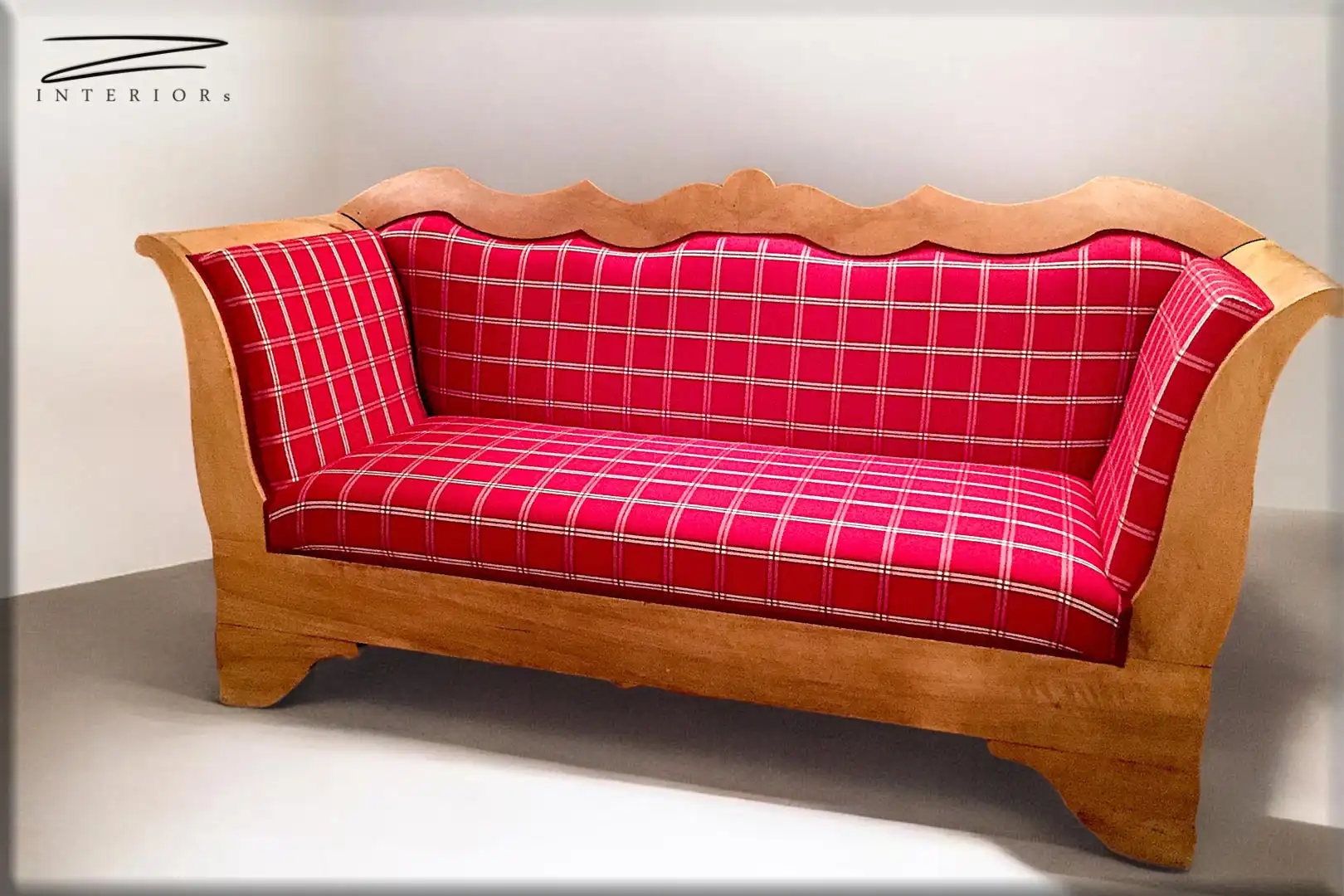 Sofa Zweisitzer Stoff rot